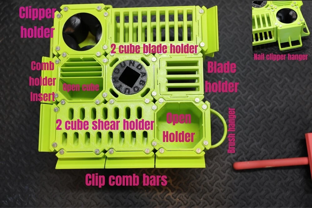 Vanity Fur Custom Cube Caddy With Pole And Tabletop - Black 3 Vanity Fur Custom Cube Caddy With Pole And Tabletop - Black - Image 3