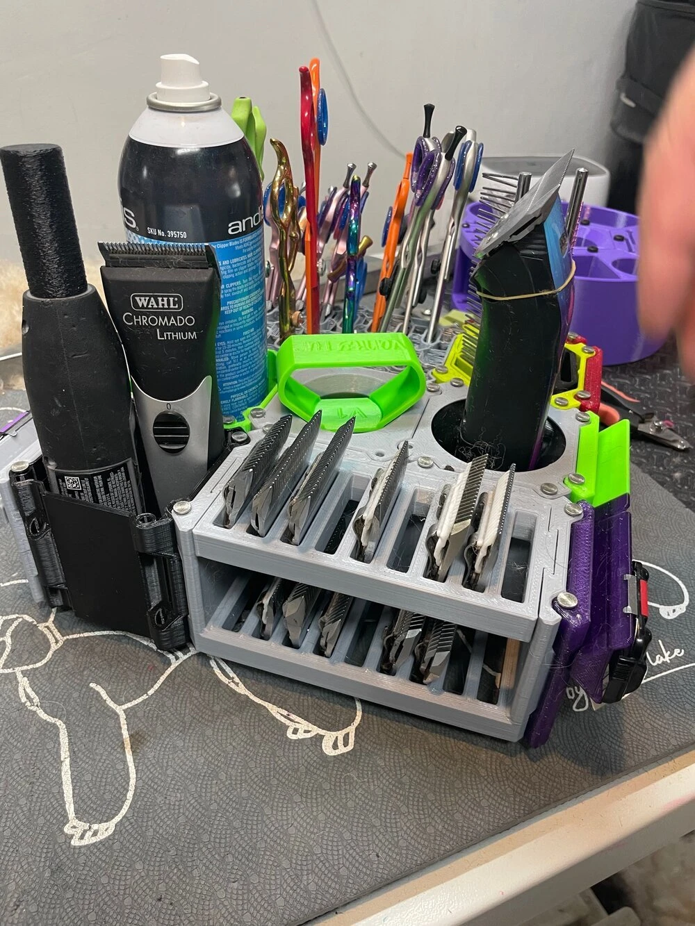 Vanity Fur Custom Cube Caddy With Pole And Tabletop - Jolly Purple 4 Vanity Fur Custom Cube Caddy With Pole And Tabletop - Jolly Purple - Image 4