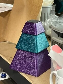 Vanity Fur Stacking Blocks Set Of 4 Large 4" X 4" - Purple -Grooming Tools Sales VF STB PUR L 4